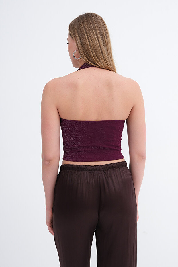 بلوزة بفتحة عنق على شكل حرف V A18029 - 6