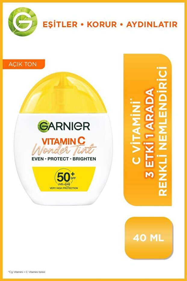 Vitamin C Wonder Tint 3 Effects in 1 Tinted Moisturizer Light Tone, Spf50, Vegan