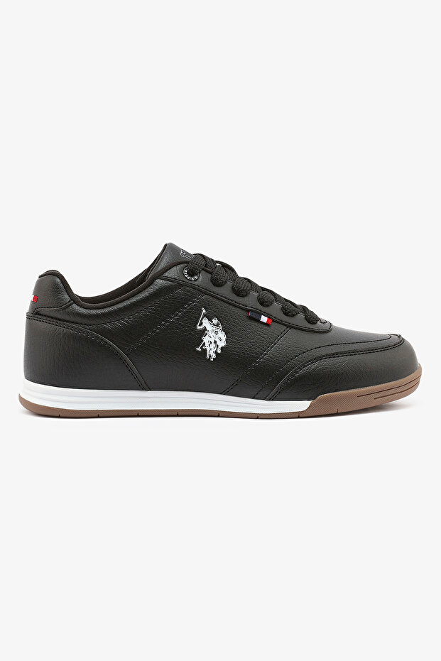 Women's Black Low-Top Sneakers - Lightweight with White Sole, Comfortable Casual Shoes