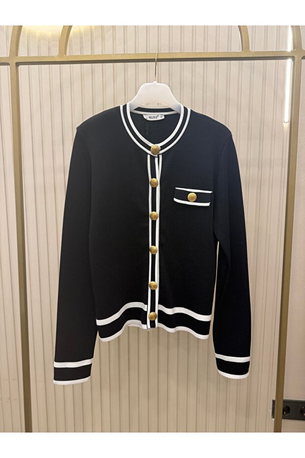 ÇELİK ÖRME VATKALI ÇITÇITLI HIRKA BOY:55cm - 1