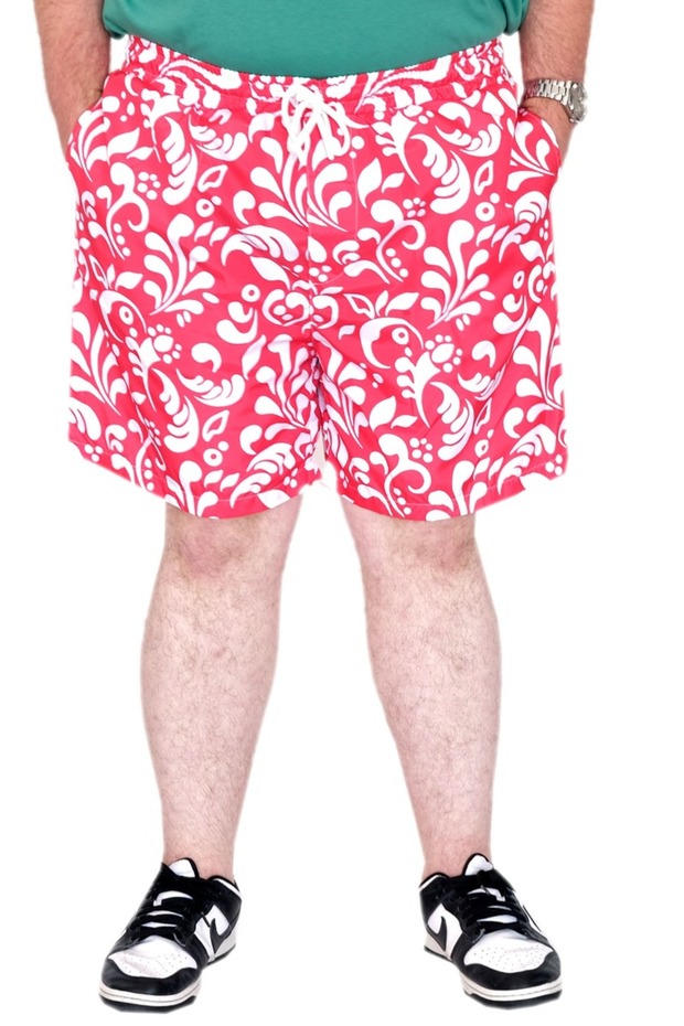 Fashion XL Big Size Men's Swim Shorts Fox 25403 Red