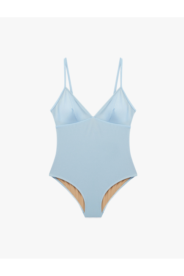 V-Neck Thin Strap Swimsuit - 3