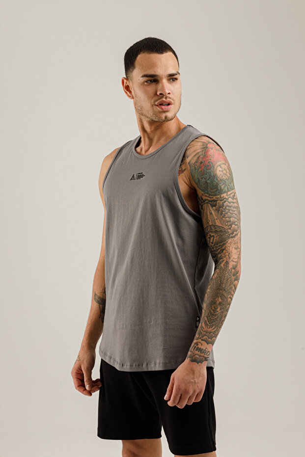 Sportswear Cotton Men's Athlete Undershirt Smoked