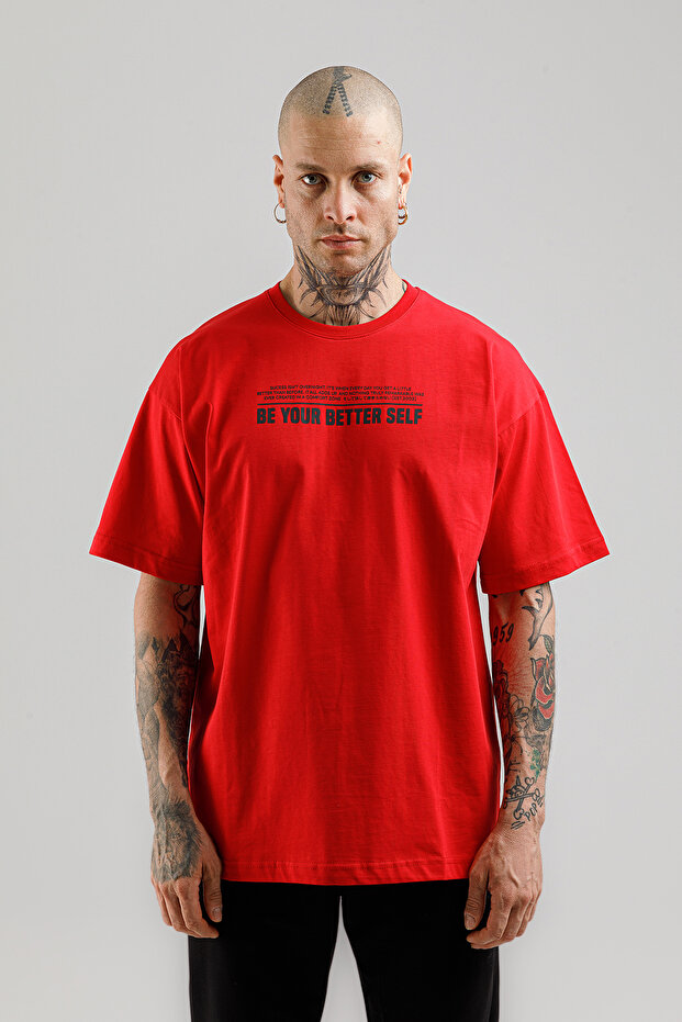 Better Self Nr Wide Cut Men's T-Shirt Red