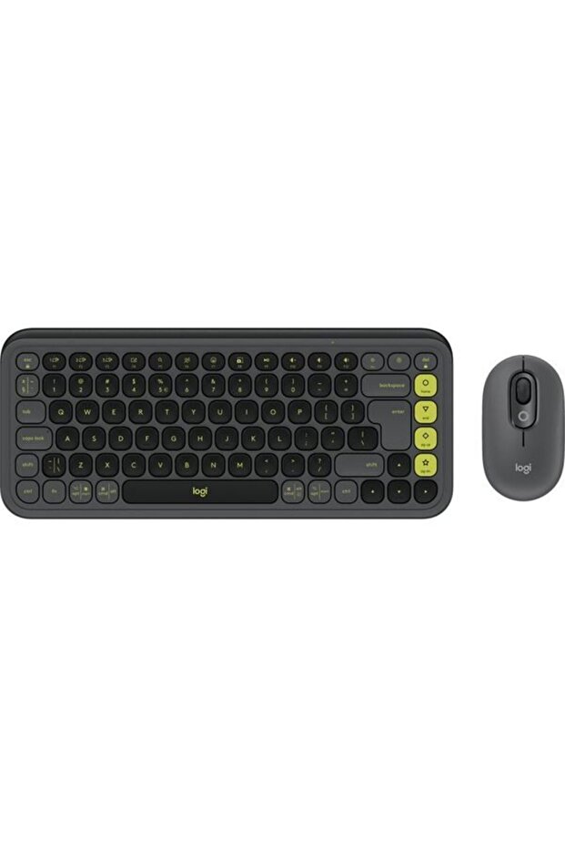Pop Icon Combo Wireless Mouse and Keyboard, Bluetooth, Graphite - 1