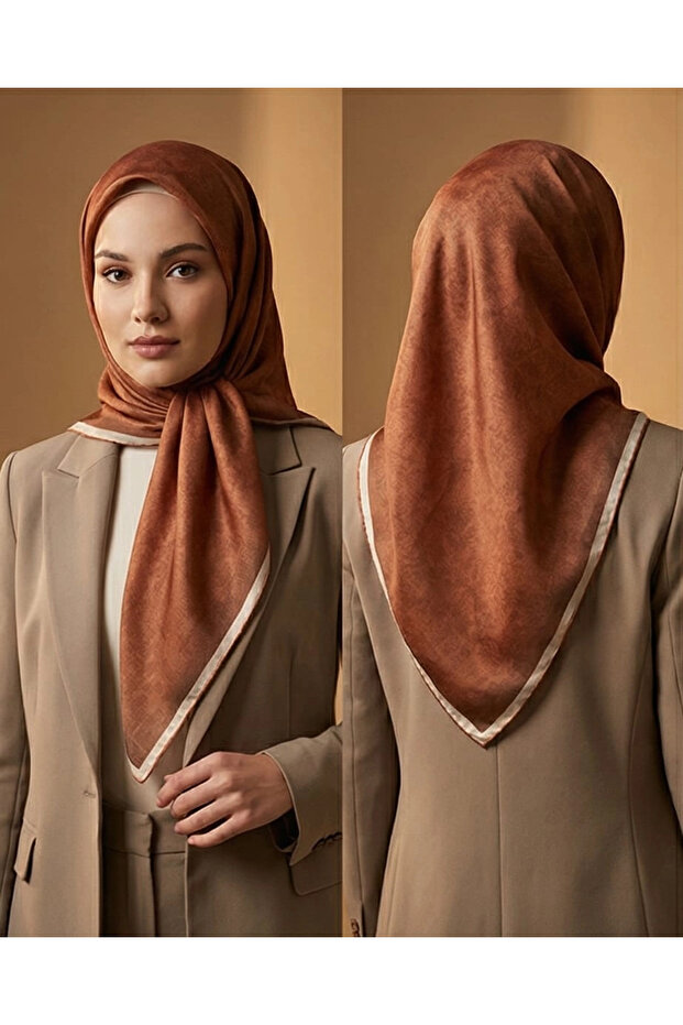 KRİSTAL EŞARP-Kiremit - 1