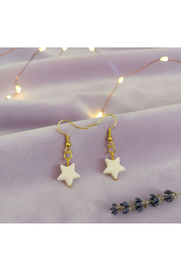 Elegant Star Figured Minimalist Dangle Earrings for Women