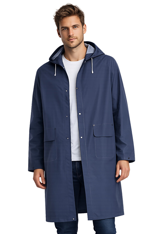 معطف واق من المطر من البولي فينيل كلوريد JN0102 - 1