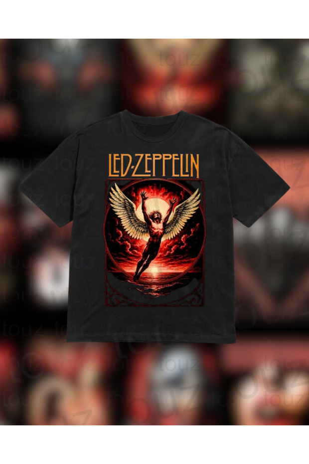 Metal Music Design Printed Unisex Oversize T-Shirt