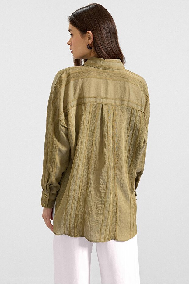 Selbstgemustertes Freizeithemd GRÜN 9408 - 8