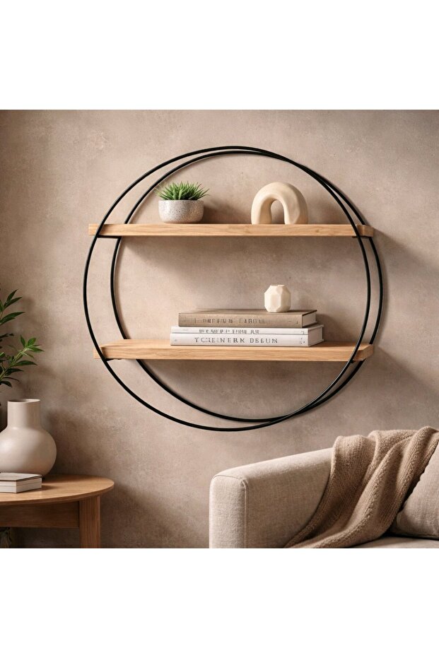 Daire Form Duvar Rafı - 2