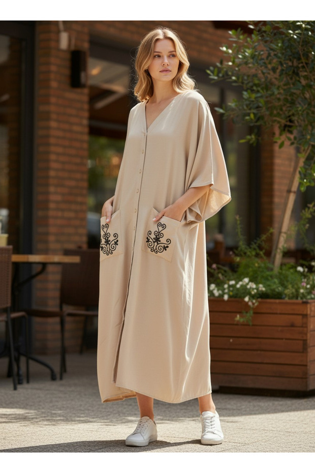 otantik gömlek elbise - 2