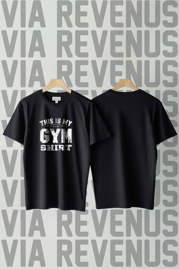 My Gym Shirt Printed Crew Neck Wide Fit Unisex Tshirt