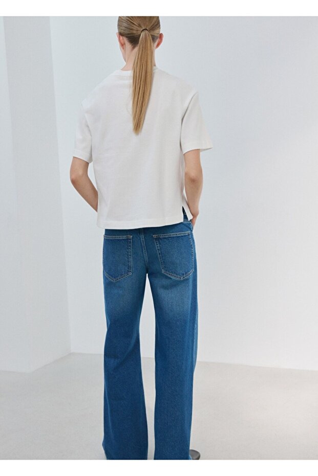 Oversize pamuklu tişört - 4