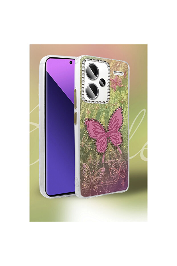 غطاء حماية لهاتف Redmi Note 13 Pro Plus بنمط مرآة شفرية - نمط 1 - 2