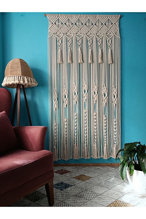 Makrome Perde Yoğun El Örmesi - 4