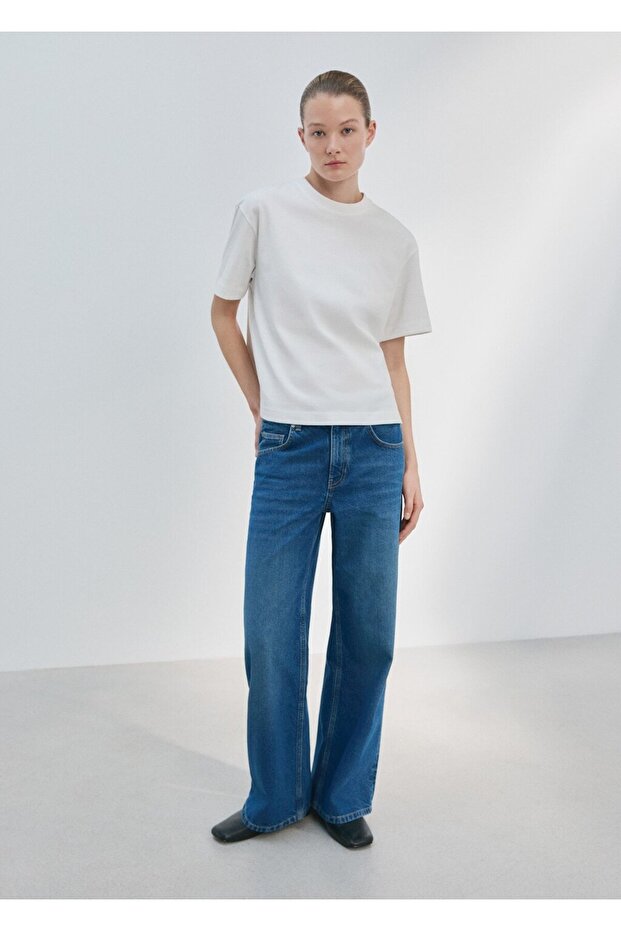 Oversize pamuklu tişört - 2