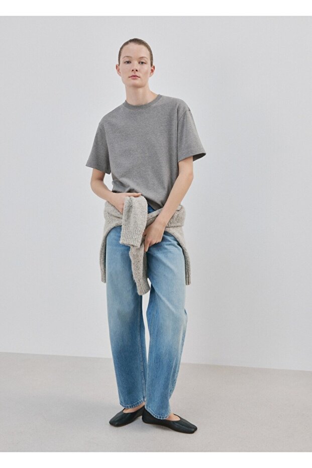 Oversize pamuklu tişört - 2