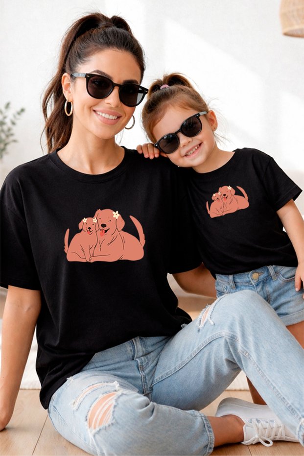 Mother Daughter 100% Cotton T-Shirt Mama Mini Mother Daughter Single Price