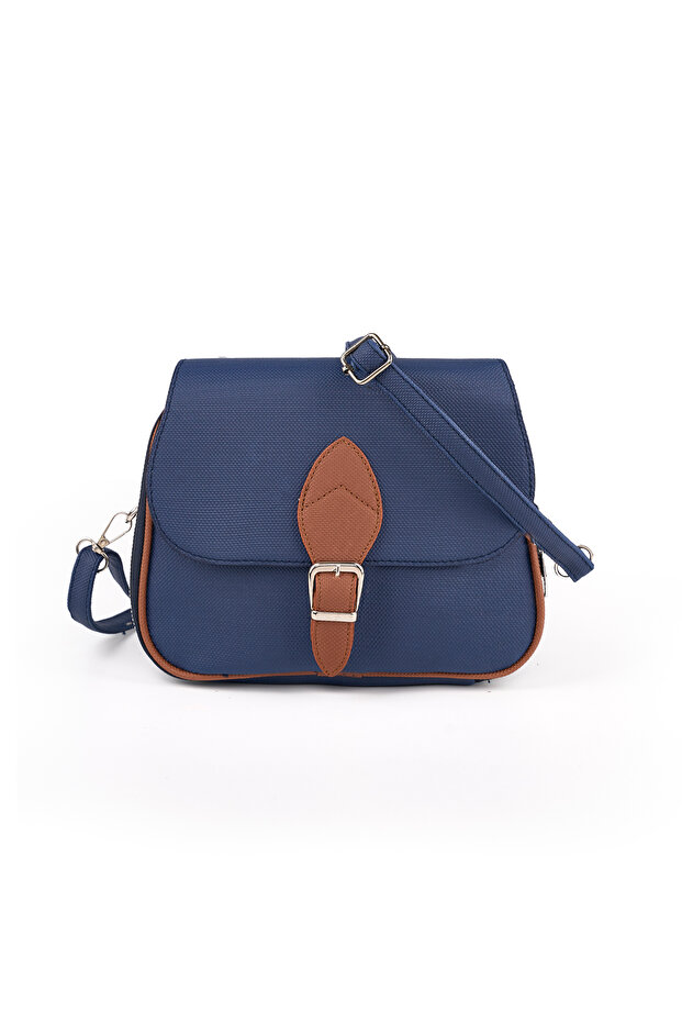 Women's Bag with Cover Detail, Three Compartments, Crossbody, Width: 23 Cm, Length: 19 Cm, Width: 10 cm