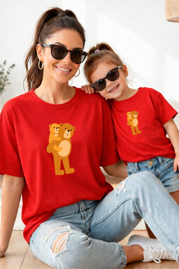 Mother Daughter 100% Cotton T-Shirt Mama Mini Mother Daughter Single Price