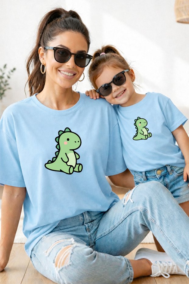 Mother Daughter 100% Cotton T-Shirt Mama Mini Mother Daughter Single Price