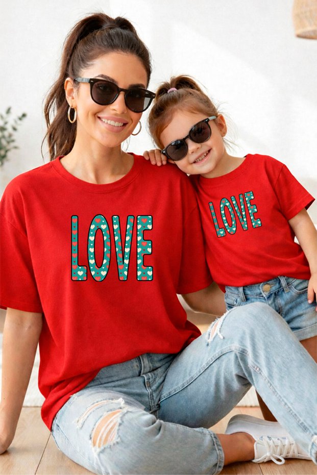 Mother Daughter 100% Cotton T-Shirt Mama Mini Mother Daughter Single Price