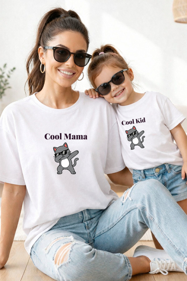 Mother Daughter 100% Cotton T-Shirt Mama Mini Mother Daughter Single Price