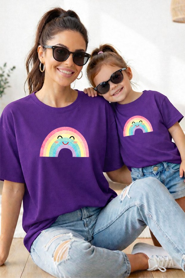 Mother Daughter 100% Cotton T-Shirt Mama Mini Mother Daughter Single Price