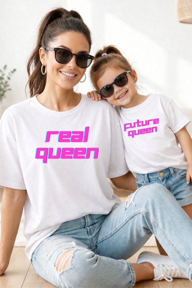 Mother Daughter 100% Cotton T-Shirt Mama Mini Mother Daughter Single Price