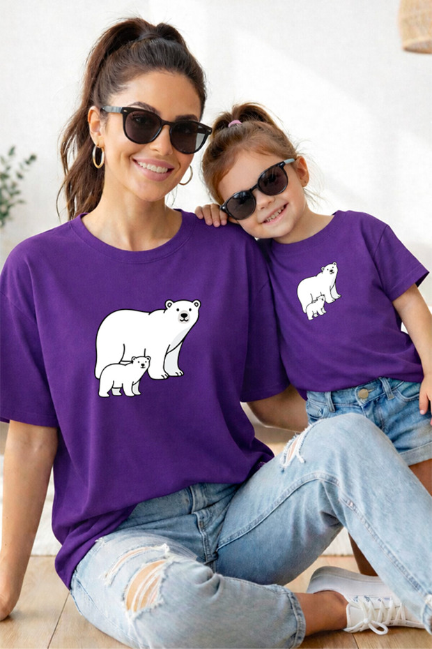 Mother Daughter 100% Cotton T-Shirt Mama Mini Mother Daughter Single Price