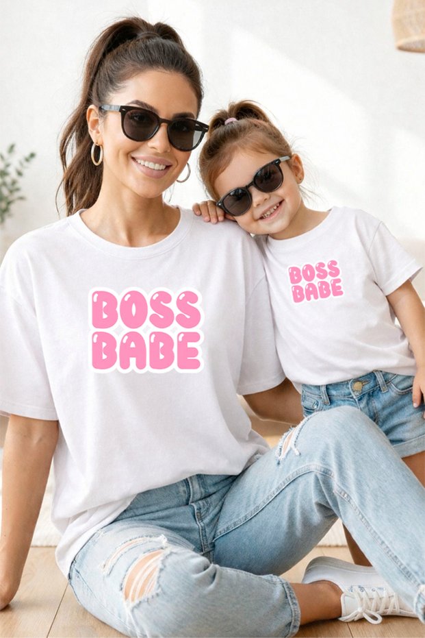 Mother Daughter 100% Cotton T-Shirt Mama Mini Mother Daughter Single Price
