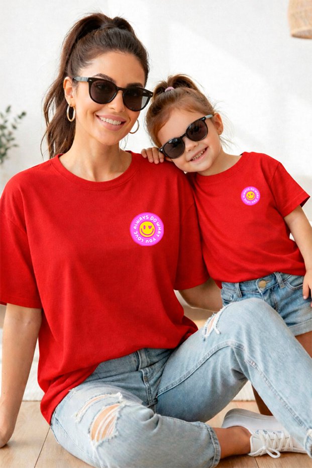 Mother Daughter 100% Cotton T-Shirt Mama Mini Mother Daughter Single Price