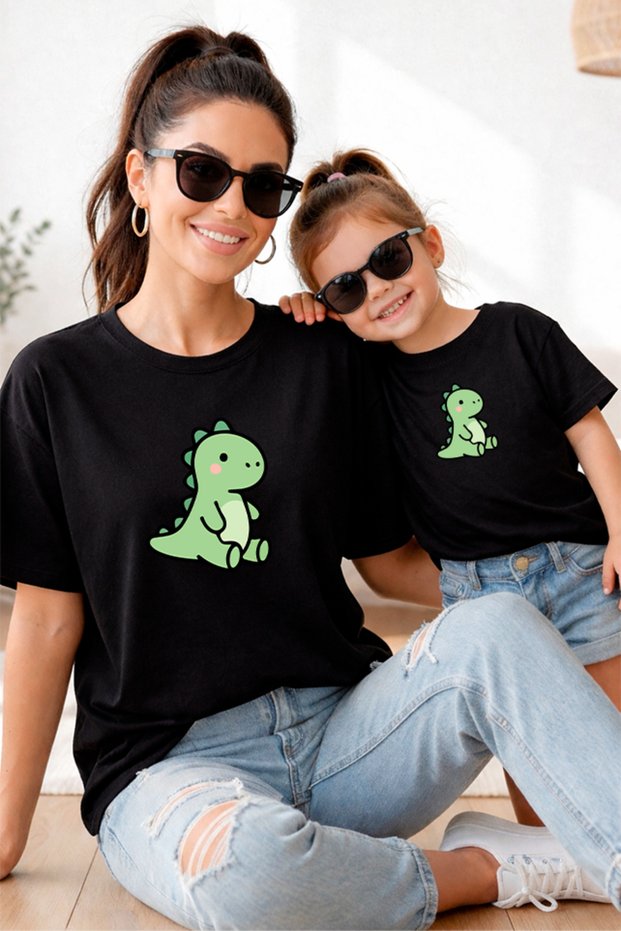 Mother Daughter 100% Cotton T-Shirt Mama Mini Mother Daughter Single Price