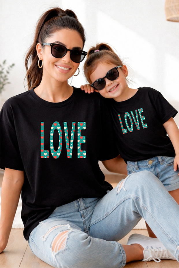 Mother Daughter 100% Cotton T-Shirt Mama Mini Mother Daughter Single Price
