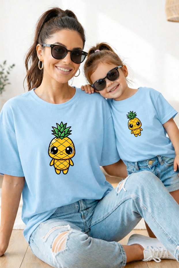 Mother Daughter 100% Cotton T-Shirt Mama Mini Mother Daughter Single Price