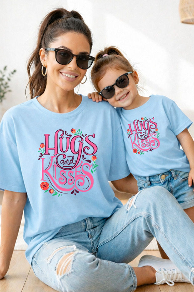 Mother Daughter 100% Cotton T-Shirt Mama Mini Mother Daughter Single Price