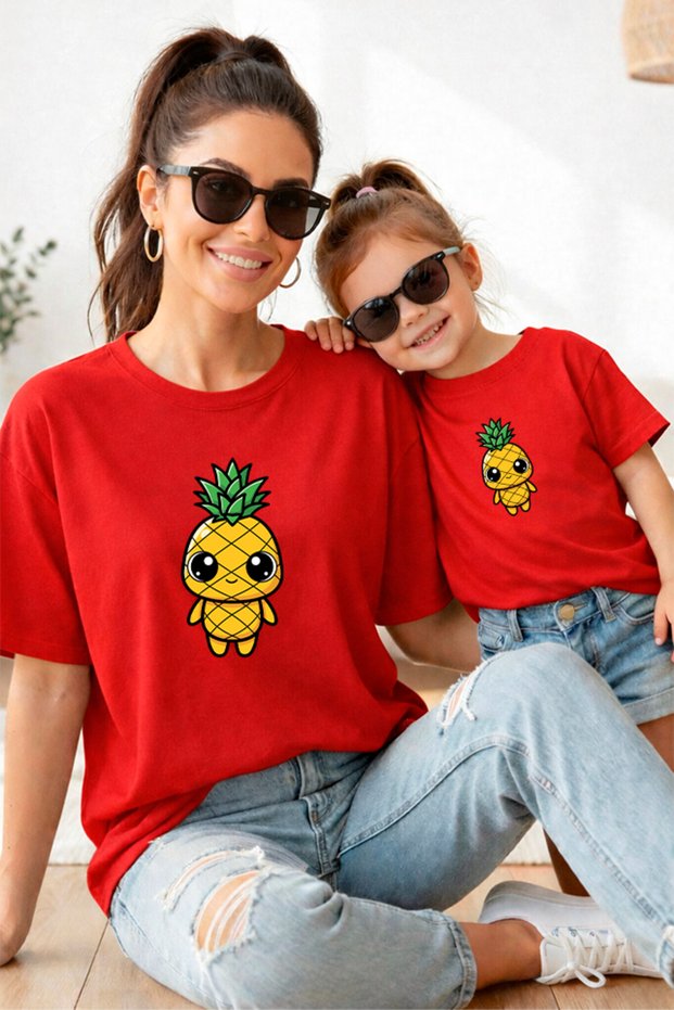 Mother Daughter 100% Cotton T-Shirt Mama Mini Mother Daughter Single Price