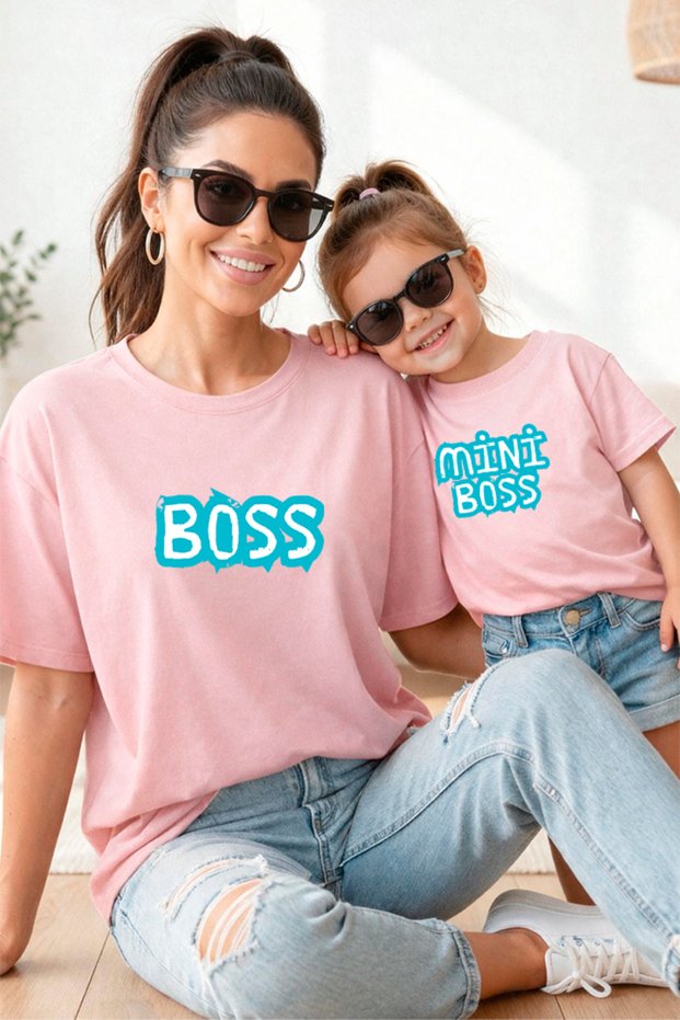 Mother Daughter 100% Cotton T-Shirt Mama Mini Mother Daughter Single Price