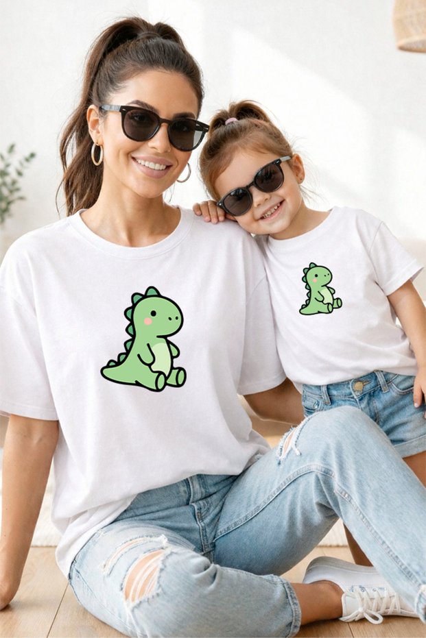Mother Daughter 100% Cotton T-Shirt Mama Mini Mother Daughter Single Price