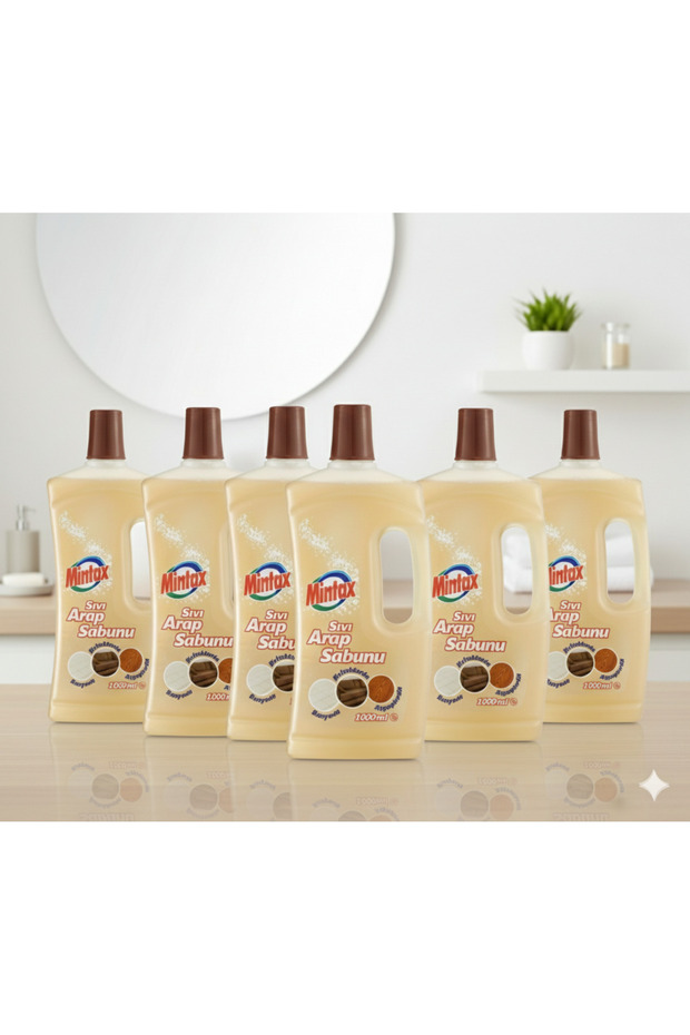 صابون عربي سائل 1 لتر 6 قطع - 1