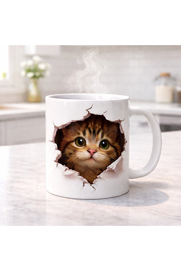 Personalized 3D cat mug - 1