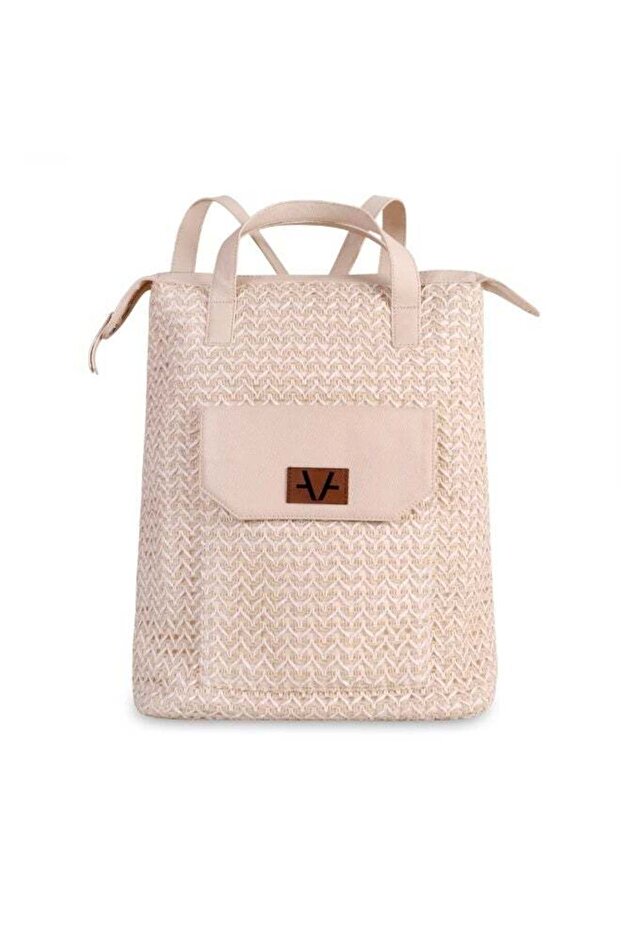Herring Weave Raffia Lightweight Sustainable Big Back Pack