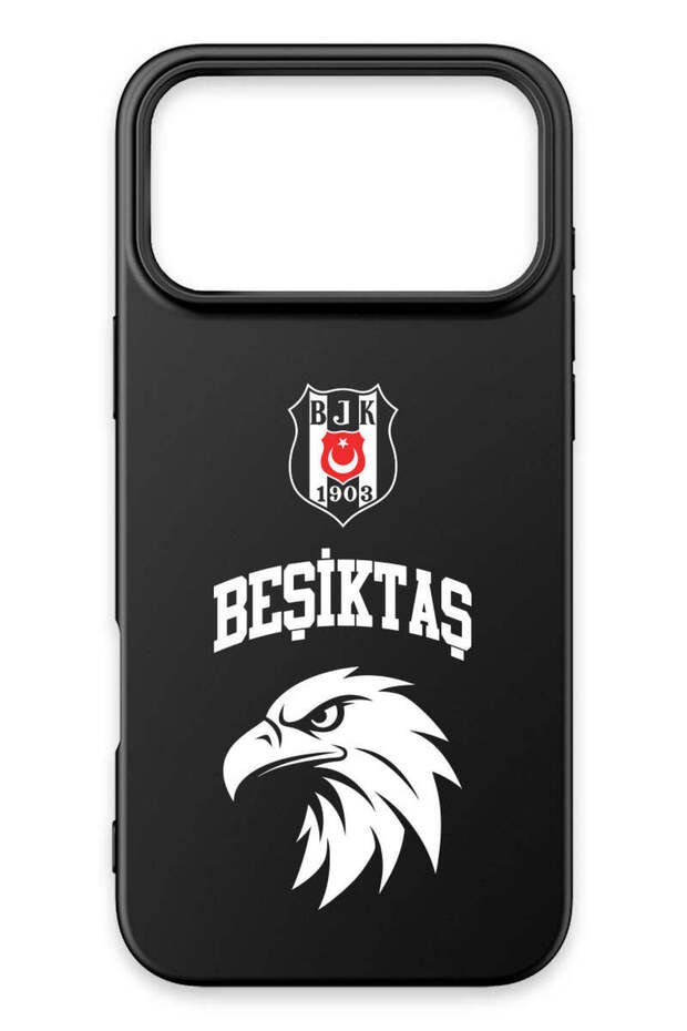 iPhone 17 Pro Compatible College Lettering Eagle Black Silicone Licensed Phone Case