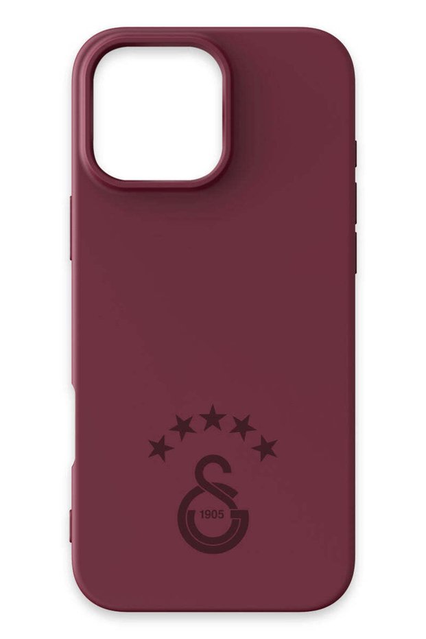 iPhone 16 Pro Compatible 5 Star Burgundy Silicone Licensed Phone Case