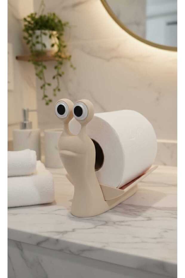 Babura Cute Snail Toilet Paper Holder – Decorative Bathroom Organizer - Toilet Paper Holder