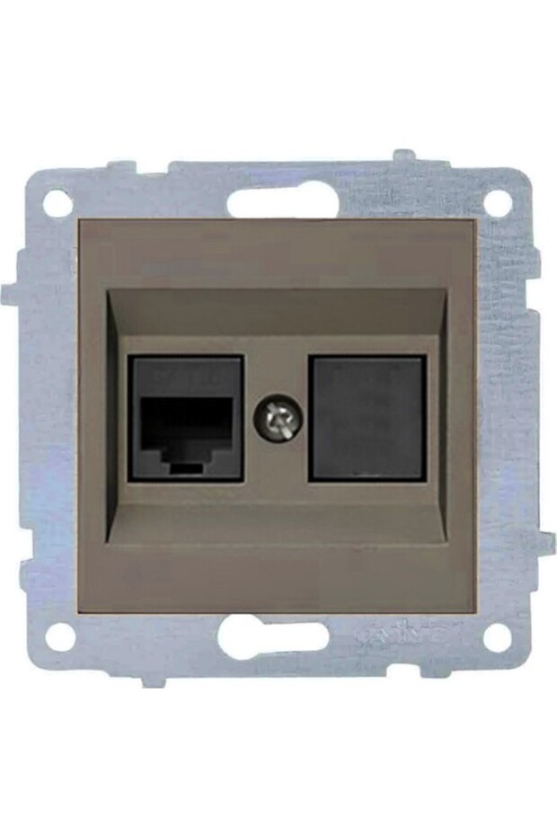 مقبس بيانات Grano Metalik Antrasite Cat6 (بدون مقبس) بدون إطار