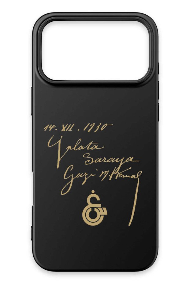iPhone 17 Pro Compatible Ataturk Signature Black Silicone Licensed Phone Case