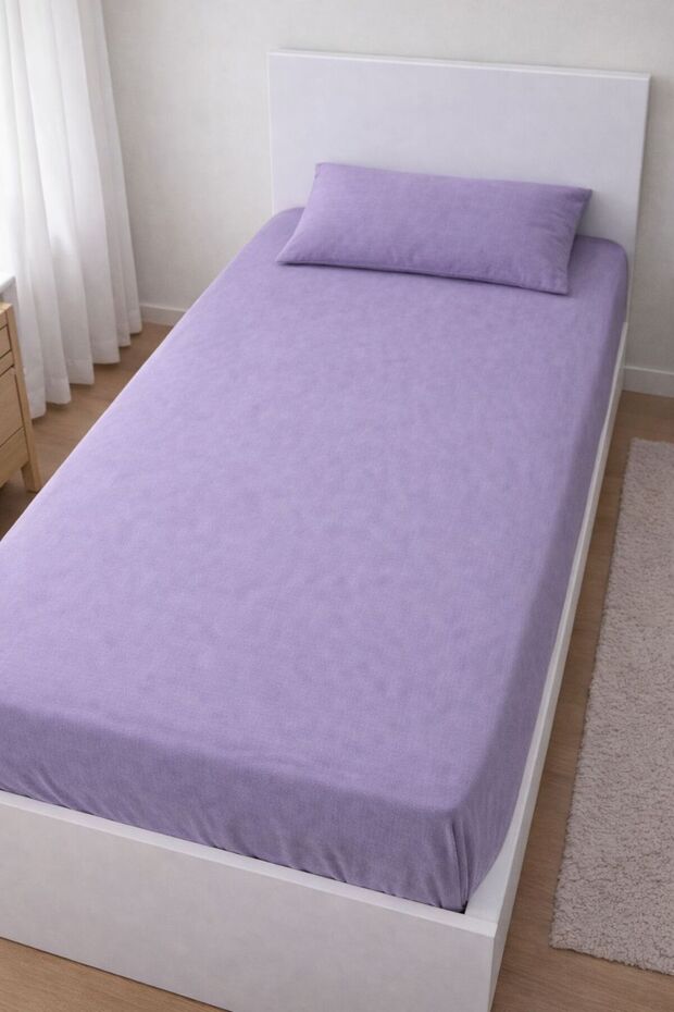 طقم ملاءات سرير مطاطية مفردة مع غطاء 120 × 200 + 30