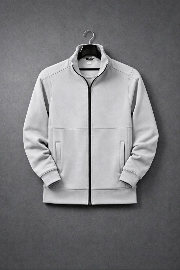 Unprinted Scuba a Quality Black Gray Jacket